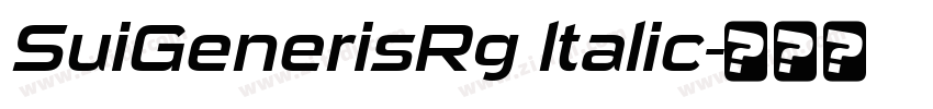 SuiGenerisRg ltalic字体转换